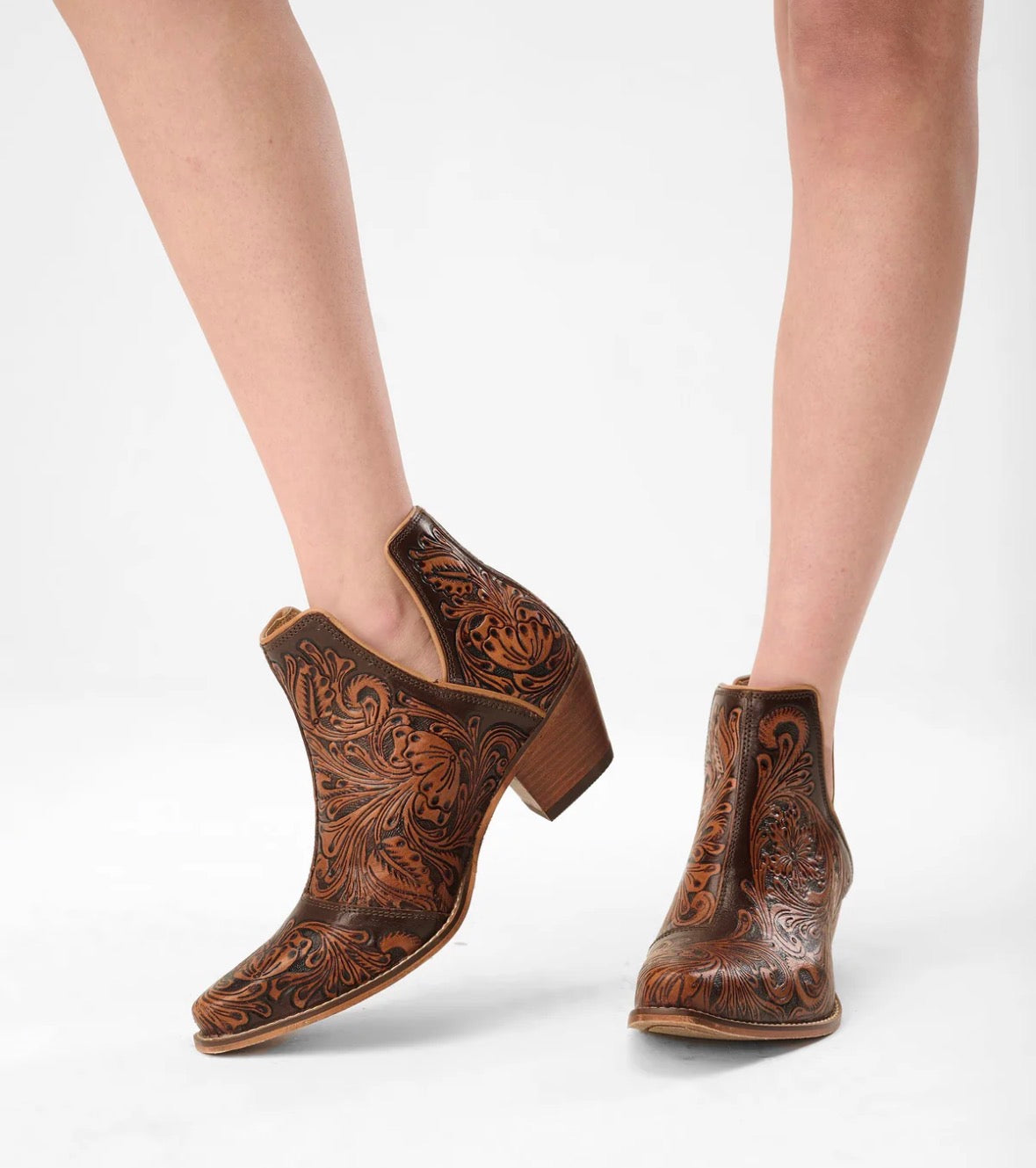Loyal West x Myra Handtooled Booties