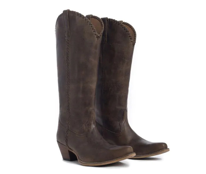 High Plains Stitched Leather Boots